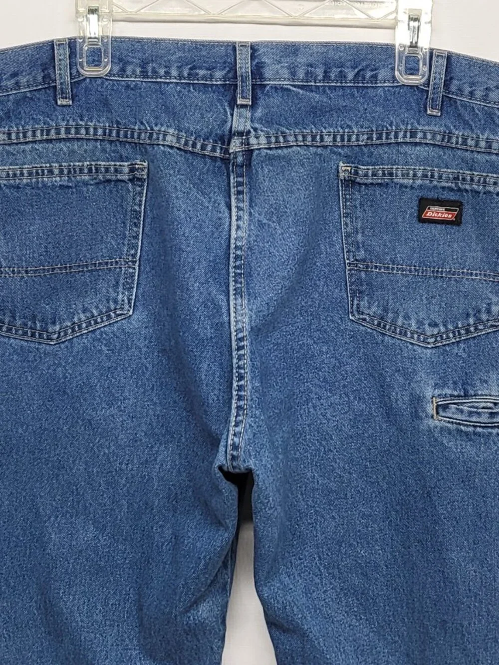 Dickies Mens Jeans 42 X 30 Relaxed Fit Blue Denim Pants Heavyweight 100% Cotton